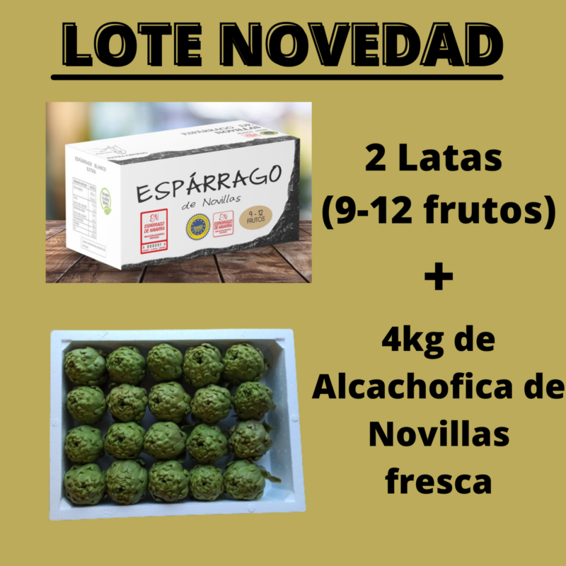 Lote de 4kg Alcachofica de Novillas + 2 latas de Esparrago en conserva